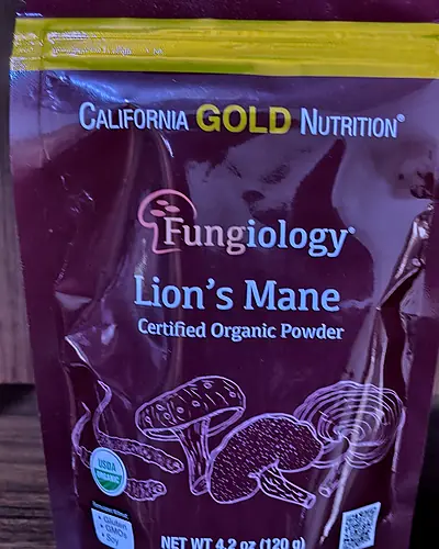 Fungiology Lion's Mane Certified Organic Powder by California Gold Nutrition
