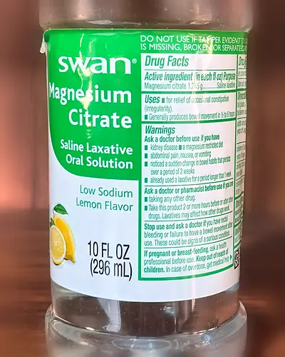 Magnesium Citrate Saline Laxative Oral Solution, Lemon by Swan